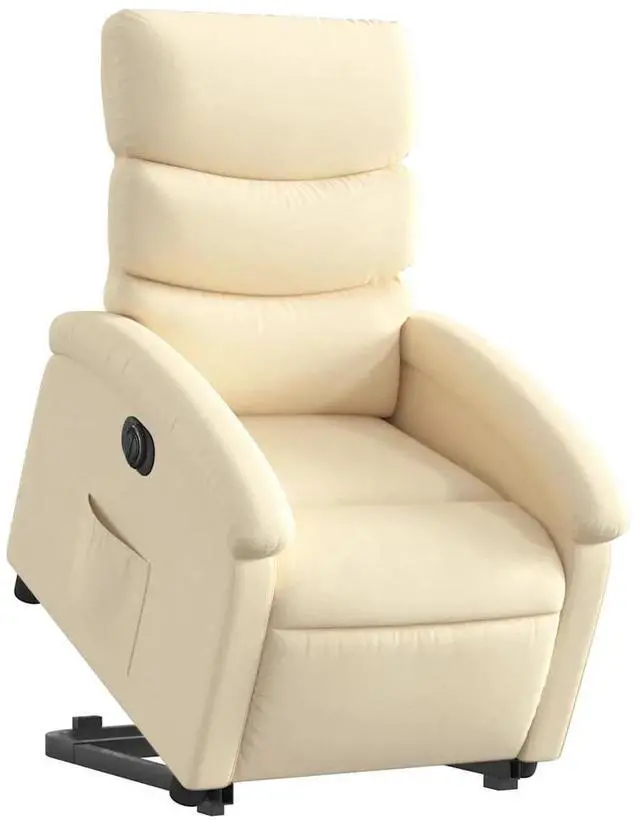 Alt view image 4 of 7 - vidaXL Electric Stand up Recliner Chair Power Lift Home Theater Cream Fabric