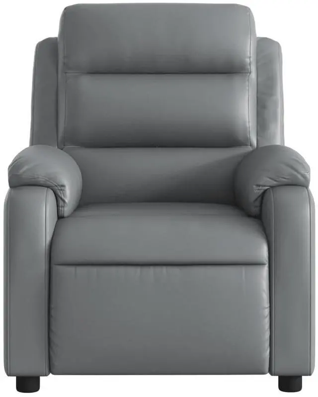 Alt view image 7 of 7 - vidaXL Massage Recliner Chair Reclining Armchair for Elderly Gray Faux Leather