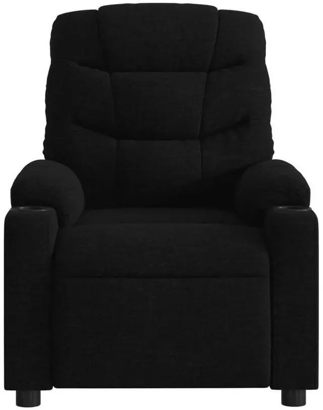 Alt view image 7 of 7 - vidaXL Massage Recliner Chair Adjustable Armchair Home Theater Black Fabric