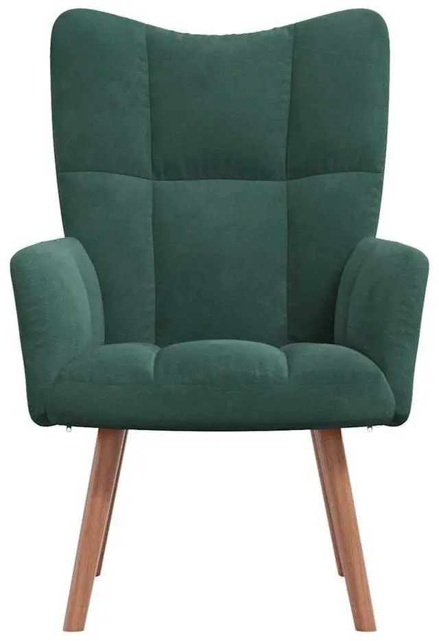 Alt view image 3 of 7 - vidaXL Relaxing Chair Accent Living Room Seating Furniture Dark Green Velvet