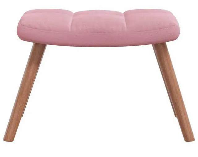 Alt view image 7 of 7 - vidaXL Relaxing Chair with a Stool Accent Living Room Furniture Pink Velvet