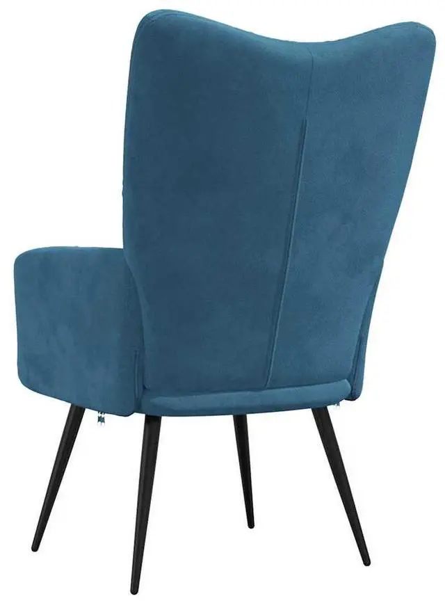 Alt view image 5 of 7 - vidaXL Relaxing Chair Accent Seating Furniture Living Room Office Blue Velvet