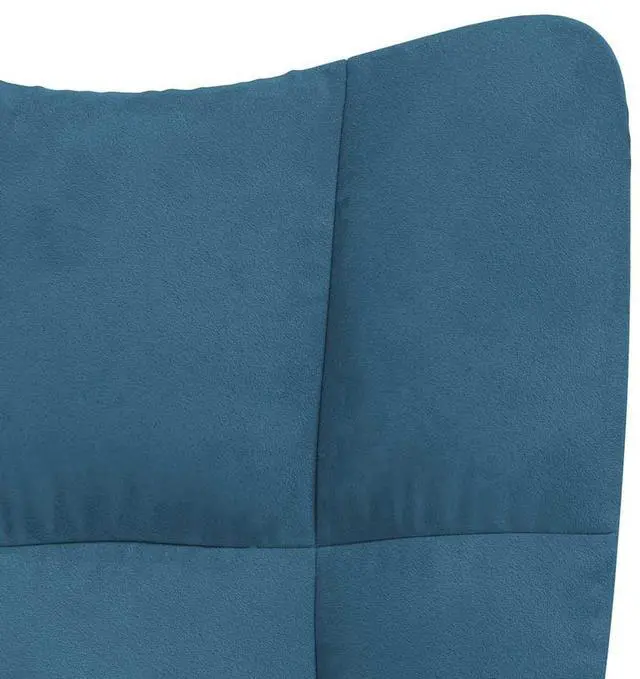 Alt view image 6 of 7 - vidaXL Relaxing Chair Accent Seating Furniture Living Room Office Blue Velvet