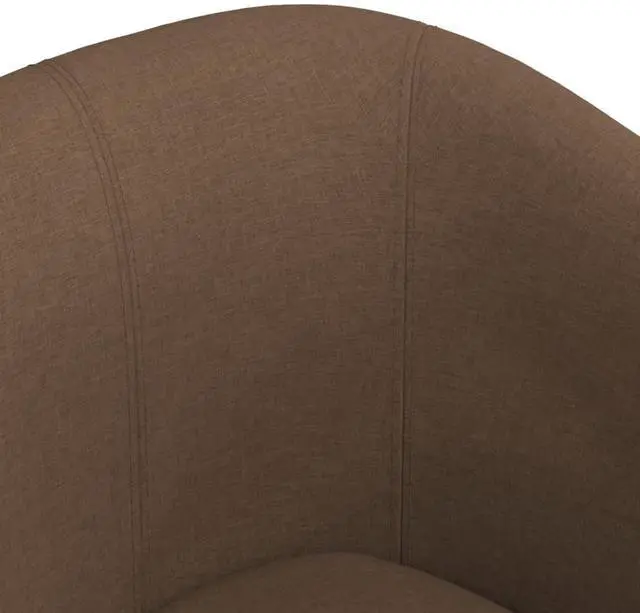 Alt view image 6 of 7 - vidaXL Tub Chair Accent Comfy Barrel Armchair for Living Room Brown Fabric