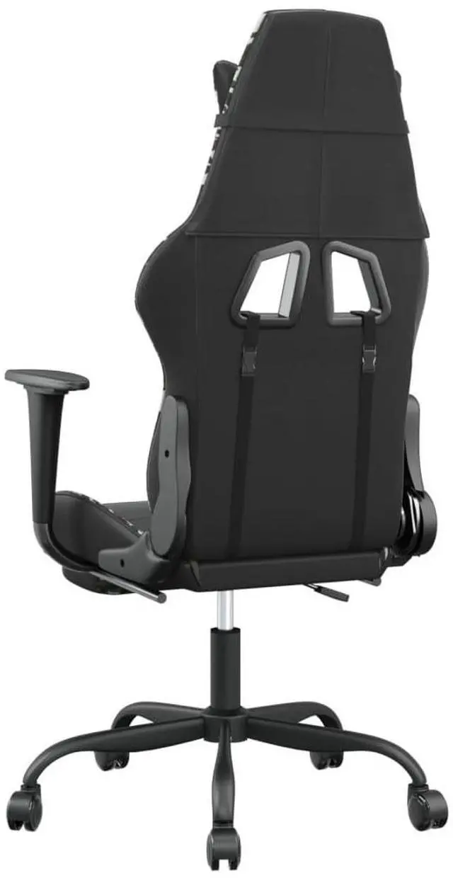 Alt view image 6 of 7 - vidaXL Massage Gaming Chair with Footrest and Headrest, Black and Camouflage