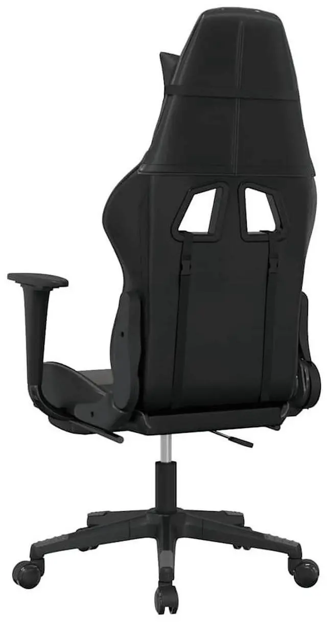 Alt view image 6 of 7 - vidaXL Massage Gaming Chair with Footrest and Headrest, Black and Grey