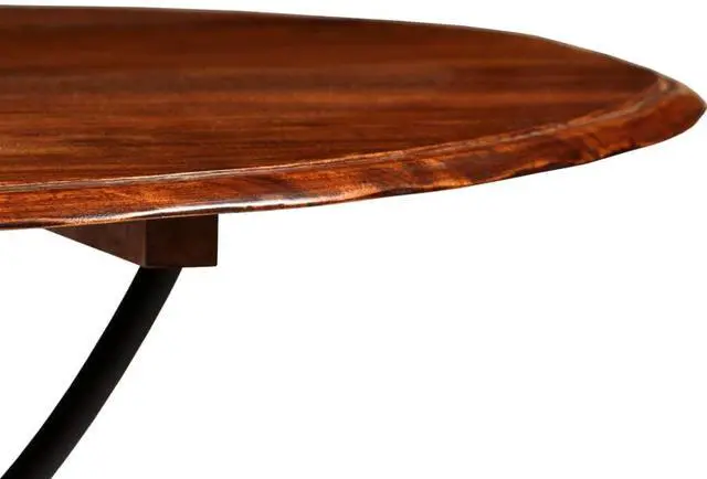 Alt view image 5 of 12 - vidaXL Solid Wood Acacia Dining Table with Honey Finish 47.2" Dinner Desk