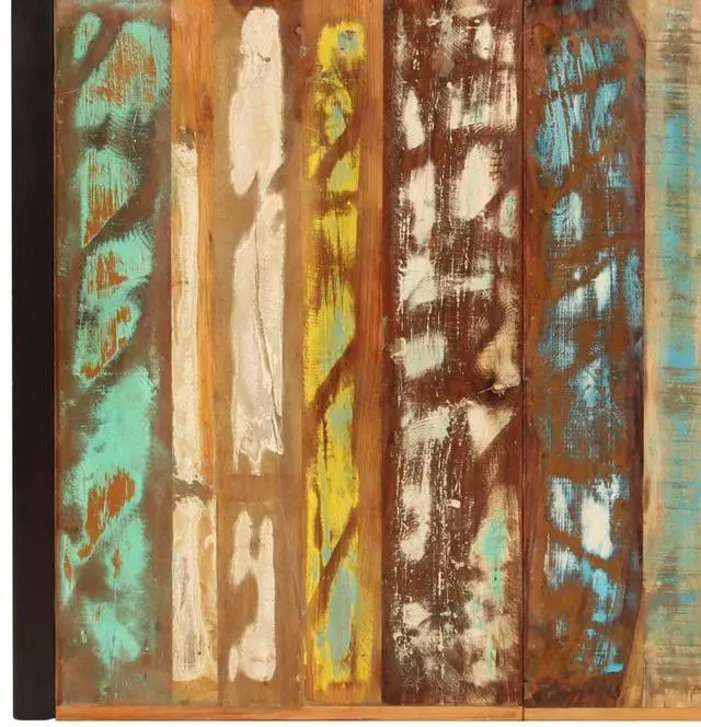 Alt view image 5 of 7 - vidaXL Dining Table 86.6"x39.4"x29.5" Solid Reclaimed Wood