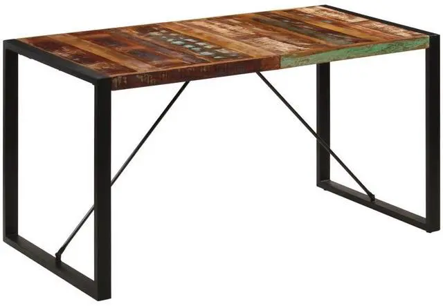 Main image of vidaXL Dining Table 55.1"x27.6"x29.5" Solid Reclaimed Wood