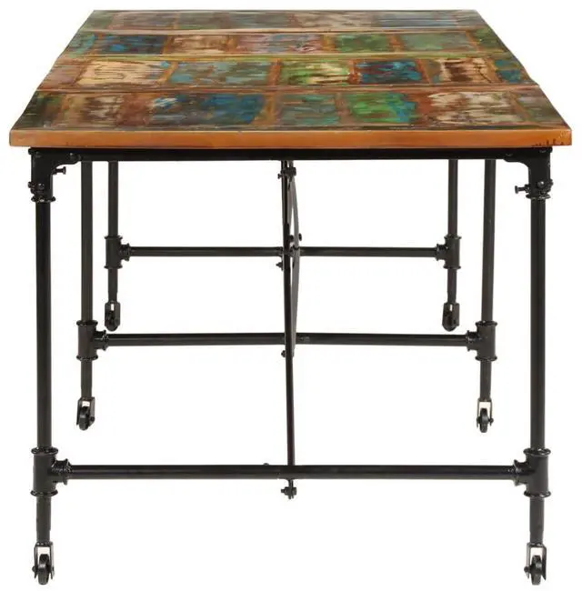 Alt view image 3 of 7 - vidaXL Dining Table Kitchen Restaurant Dinner Furniture Solid Wood Reclaimed