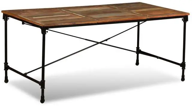 Alt view image 3 of 7 - vidaXL Dining Table Kitchen Table Home Dining Room Table Solid Reclaimed Wood