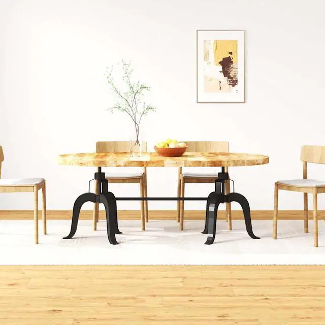 Main image of vidaXL Solid Mango Wood Dining Table Steel Wooden Kitchen Table Furniture