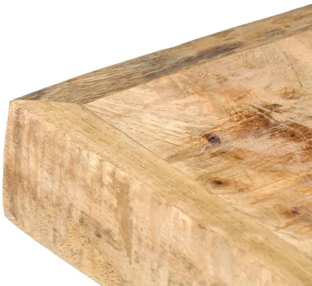 Alt view image 3 of 7 - vidaXL Solid Rough Mango Wood Dining Table Wooden Kitchen Dinner Furniture