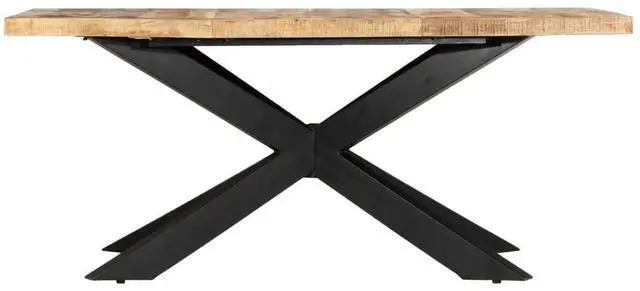 Alt view image 2 of 7 - vidaXL Solid Rough Mango Wood Dining Table Wooden Kitchen Dinner Furniture
