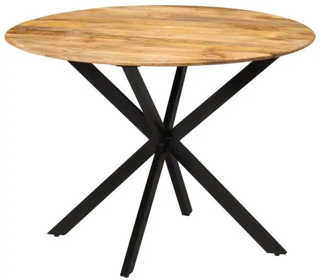 Alt view image 10 of 10 - vidaXL Dining Table 43.3"x30.7" Solid Wood Mango and Steel