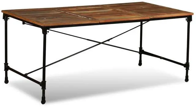 Alt view image 6 of 7 - vidaXL Dining Table Kitchen Table Home Dining Room Table Solid Reclaimed Wood