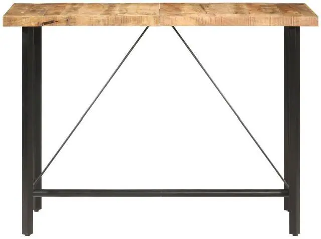 Alt view image 2 of 7 - vidaXL Solid Rough Mango Wood Bar Table 59.1" Kitchen Dining Dinner Table