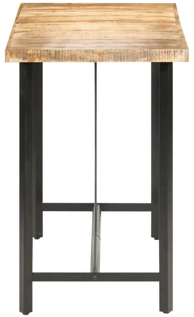 Alt view image 3 of 7 - vidaXL Solid Rough Mango Wood Bar Table 59.1" Kitchen Dining Dinner Table