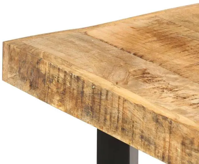 Alt view image 5 of 7 - vidaXL Solid Rough Mango Wood Bar Table 59.1" Kitchen Dining Dinner Table