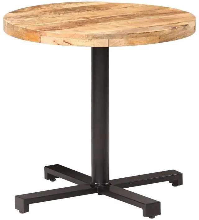 Alt view image 9 of 15 - vidaXL Bistro Table Round 31.5"x29.5" Rough Mango Wood