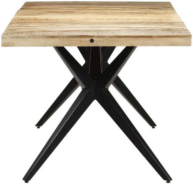 Alt view image 3 of 8 - vidaXL Dining Table 63"x31.5"x29.9" Rough Mango Wood