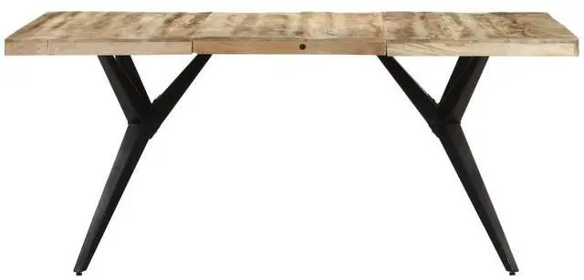 Alt view image 4 of 8 - vidaXL Dining Table 63"x31.5"x29.9" Rough Mango Wood