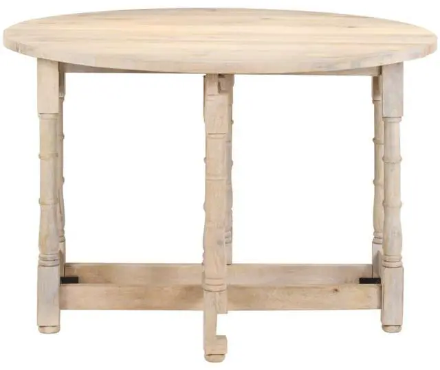 Alt view image 8 of 13 - vidaXL Dining Table Round 43.3"x29.9" Solid Mango Wood