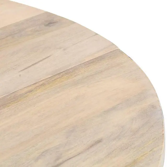 Alt view image 12 of 13 - vidaXL Dining Table Round 43.3"x29.9" Solid Mango Wood