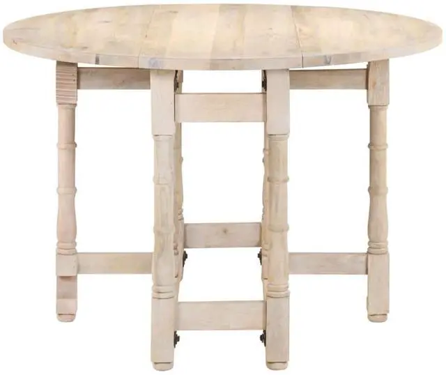 Alt view image 9 of 13 - vidaXL Dining Table Round 43.3"x29.9" Solid Mango Wood