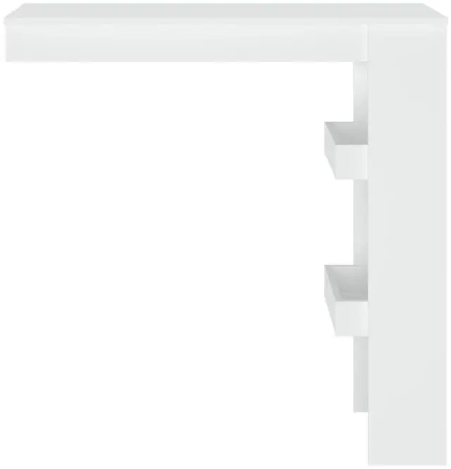 Alt view image 6 of 10 - vidaXL Wall Bar Table White 40.2"x17.7"x40.7" Engineered Wood