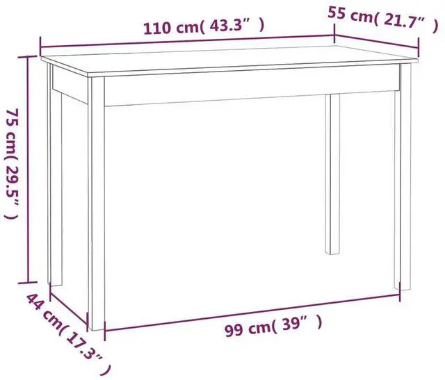 Alt view image 4 of 7 - vidaXL Dining Table Multifunctional Restaurant Furniture White Solid Wood Pine