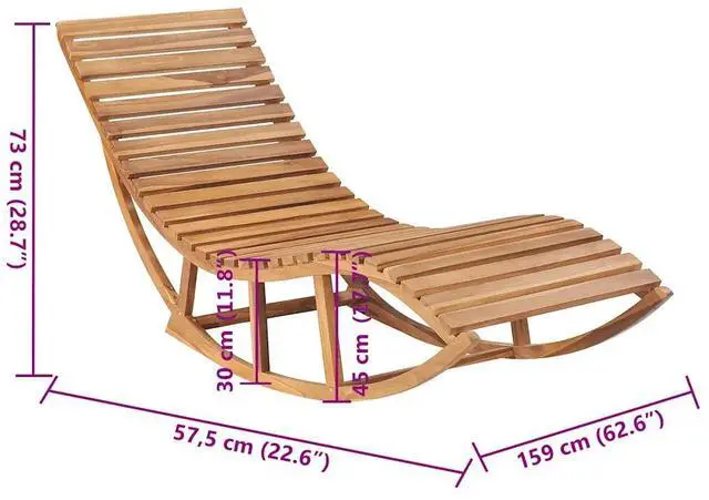 Alt view image 4 of 7 - vidaXL Patio Lounge Chair Outdoor Chaise Lounge with Cushion Solid Teak Wood
