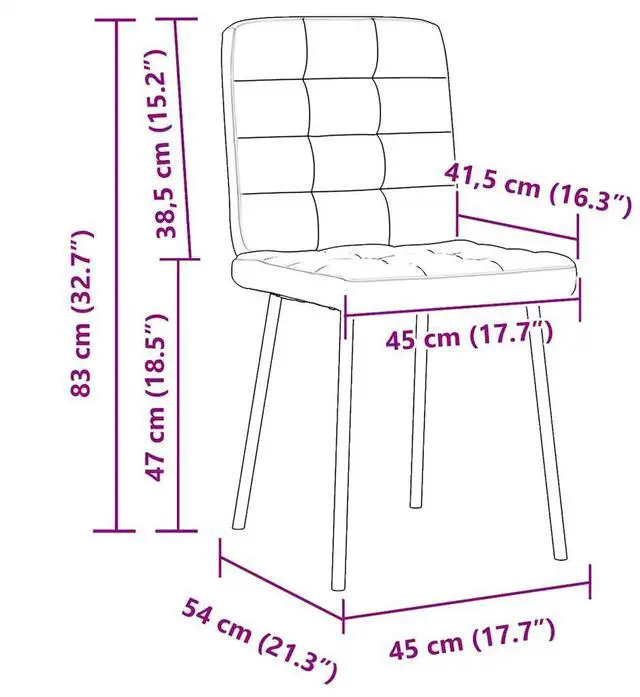 Alt view image 4 of 7 - vidaXL Dining Chairs 2 pcs Black Velvet dinner chair kitchen chair dining seat