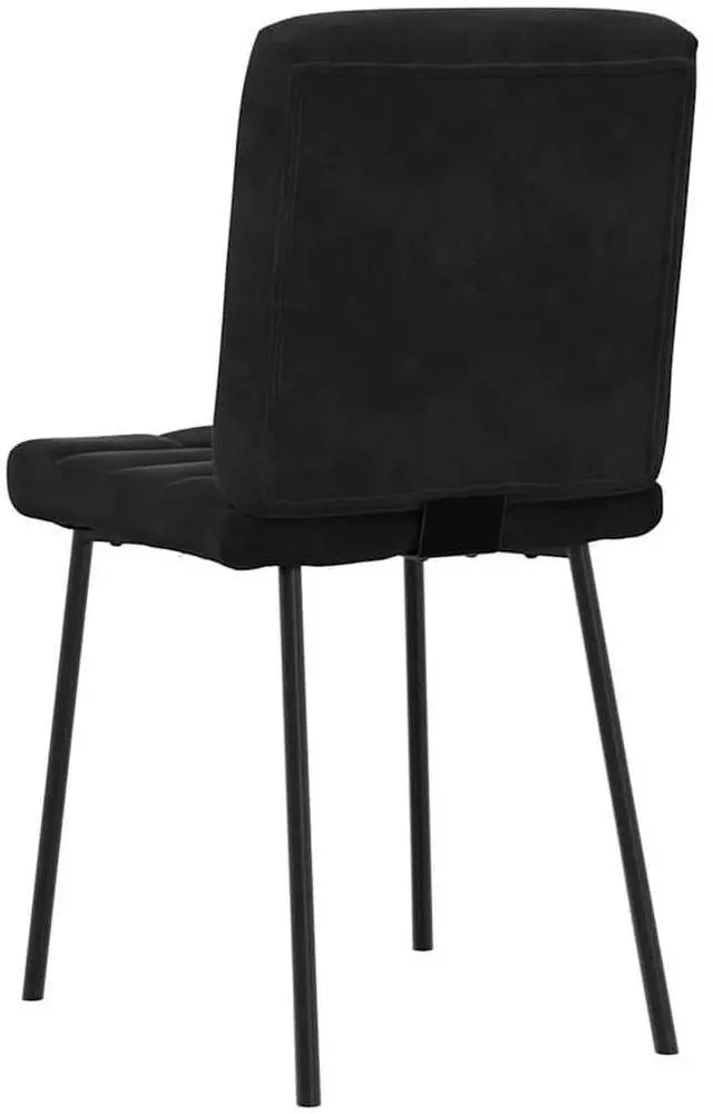 Alt view image 6 of 7 - vidaXL Dining Chairs 2 pcs Black Velvet dinner chair kitchen chair dining seat