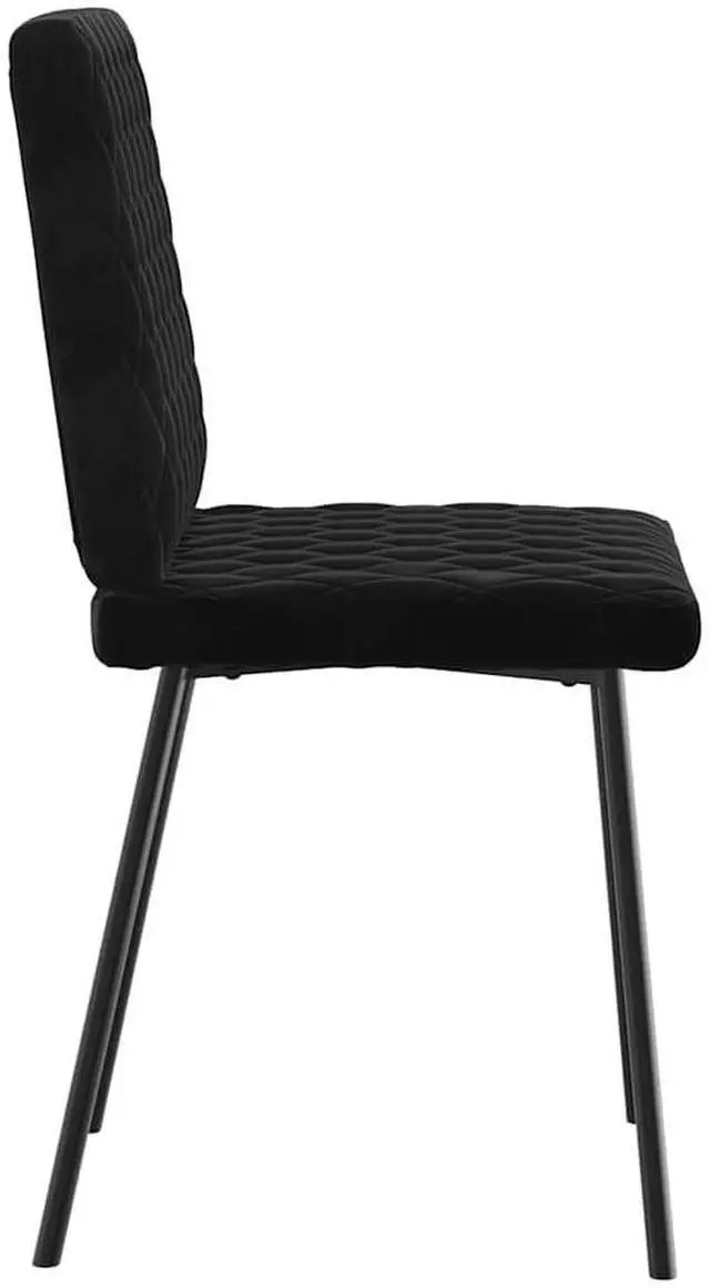 Alt view image 5 of 7 - vidaXL Dining Chairs 2 pcs Black Velvet dinner chair kitchen chair dining seat