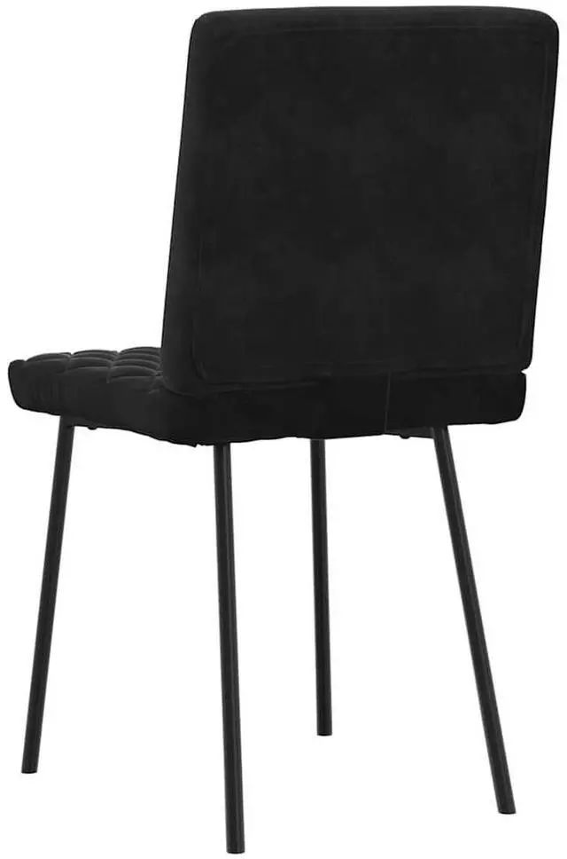 Alt view image 6 of 7 - vidaXL Dining Chairs 2 pcs Black Velvet dinner chair kitchen chair dining seat