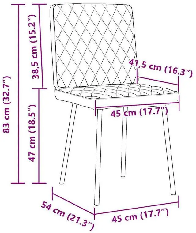 Alt view image 4 of 7 - vidaXL Dining Chairs 2 pcs Black Velvet dinner chair kitchen chair dining seat