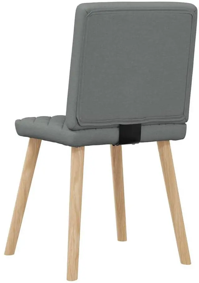 Alt view image 6 of 7 - vidaXL Dining Chairs 2 pcs Dark Gray Fabric dinner chair kitchen chair