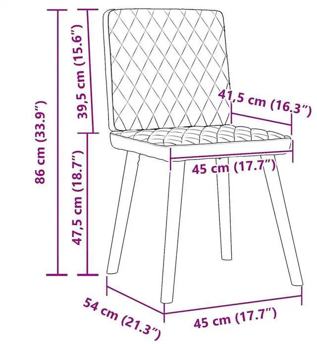 Alt view image 4 of 7 - vidaXL Dining Chairs 2 pcs Dark Gray Fabric dinner chair kitchen chair