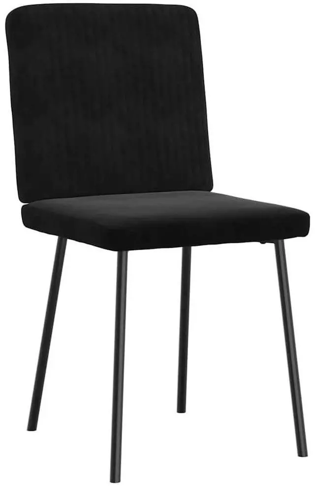 Alt view image 3 of 7 - vidaXL Dining Chairs 2 pcs Black Velvet dinner chair kitchen chair dining seat