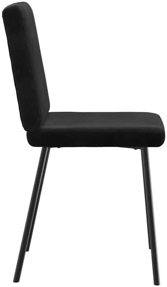 Alt view image 5 of 7 - vidaXL Dining Chairs 2 pcs Black Velvet dinner chair kitchen chair dining seat