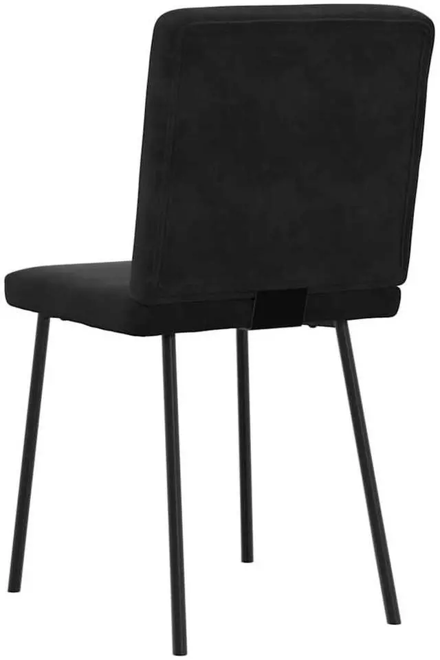 Alt view image 6 of 7 - vidaXL Dining Chairs 2 pcs Black Velvet dinner chair kitchen chair dining seat