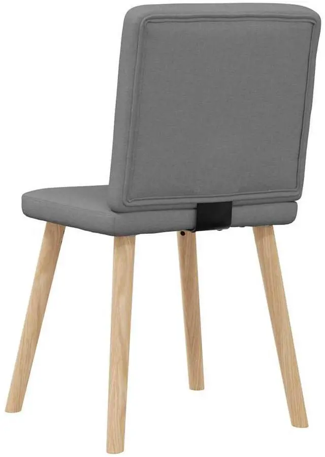 Alt view image 6 of 7 - vidaXL Dining Chairs 2 pcs Dark Gray Fabric dinner chair kitchen chair