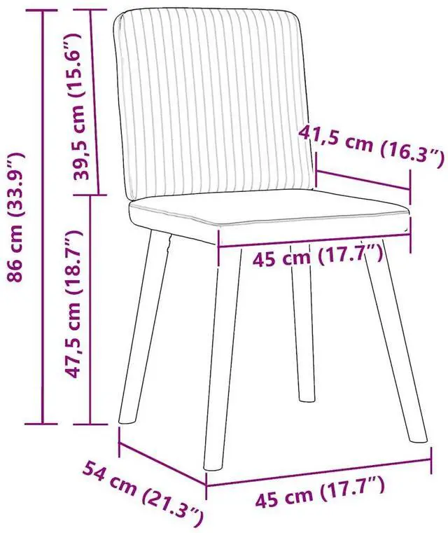 Alt view image 4 of 7 - vidaXL Dining Chairs 2 pcs Dark Gray Fabric dinner chair kitchen chair