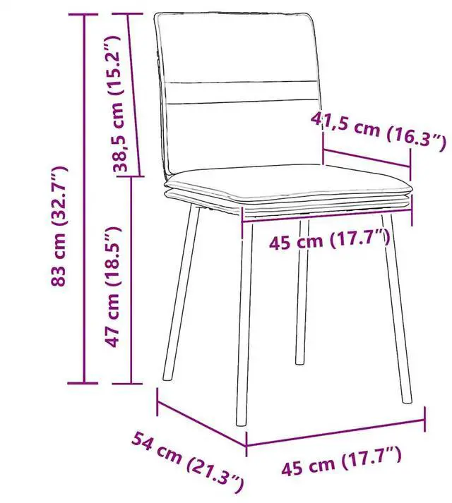 Alt view image 4 of 7 - vidaXL Dining Chairs 2 pcs Black Velvet dinner chair kitchen chair dining seat