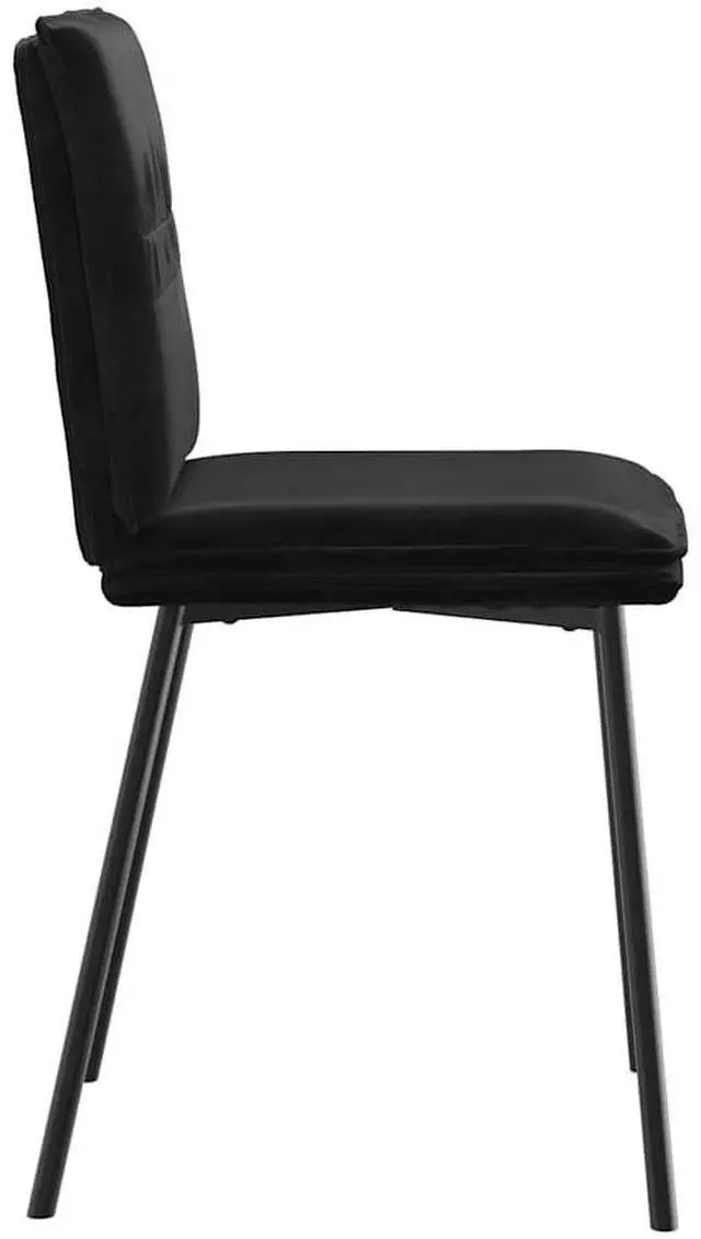 Alt view image 5 of 7 - vidaXL Dining Chairs 2 pcs Black Velvet dinner chair kitchen chair dining seat