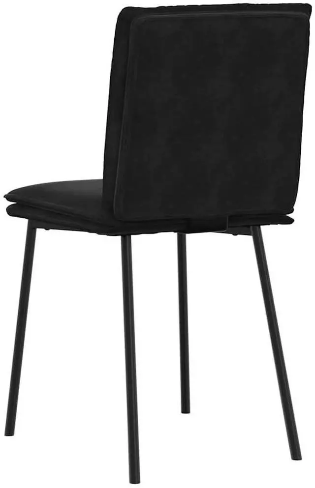 Alt view image 6 of 7 - vidaXL Dining Chairs 2 pcs Black Velvet dinner chair kitchen chair dining seat
