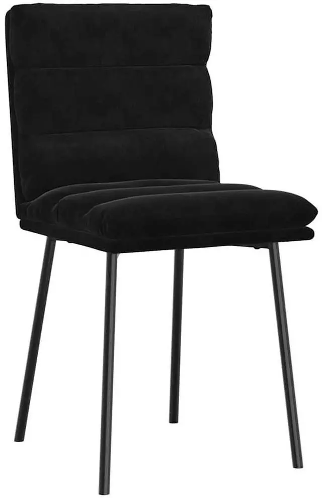 Alt view image 3 of 7 - vidaXL Dining Chairs 2 pcs Black Velvet dinner chair kitchen chair dining seat