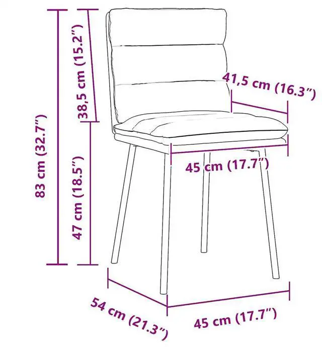 Alt view image 4 of 7 - vidaXL Dining Chairs 2 pcs Black Velvet dinner chair kitchen chair dining seat