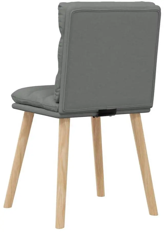 Alt view image 6 of 7 - vidaXL Dining Chairs 2 pcs Dark Gray Fabric dinner chair kitchen chair